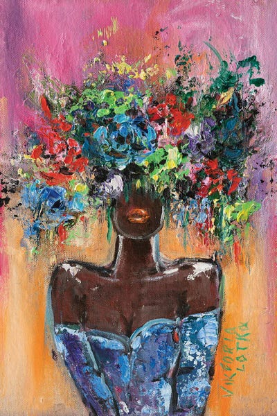 Chocolate Girl In Purple by Viktoria Latka canvas print