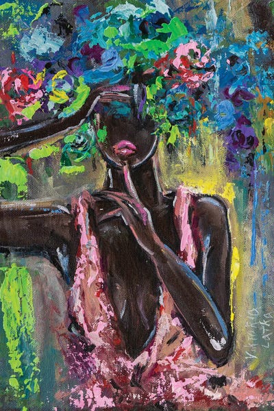 Women's Thoughts Out Loud by Viktoria Latka framed canvas print