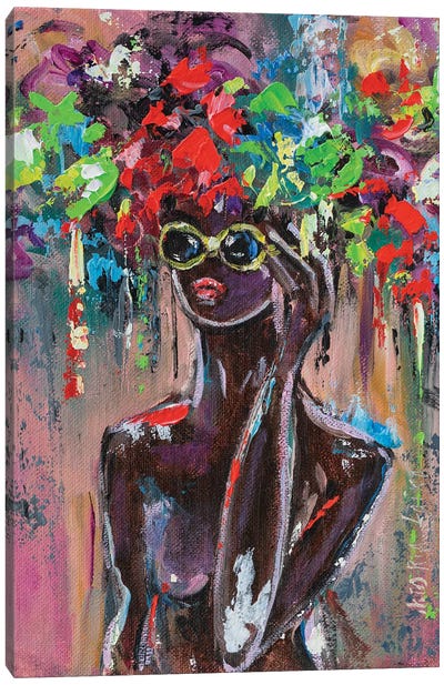 Nude In Sunglasses Canvas Art Print - Viktoria Latka