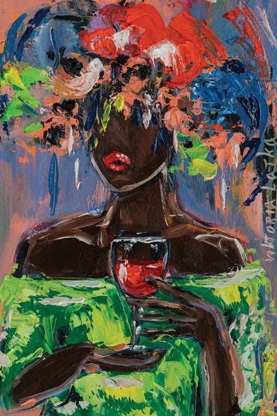 Chocolate Lady In Light Green Dress