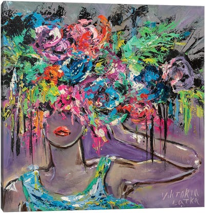 Blooming In Me Canvas Art Print - Viktoria Latka