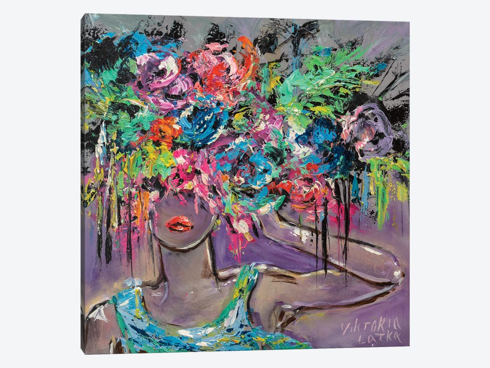 Blooming In Me by Viktoria Latka 1-piece Canvas Art Print