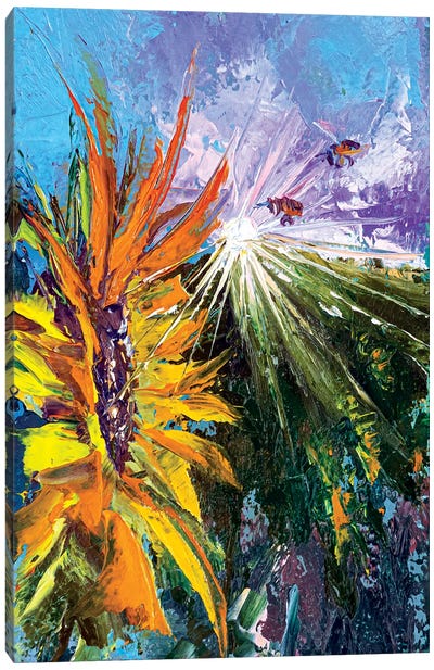 Sunflower Canvas Art Print - Valeria Luchistaya