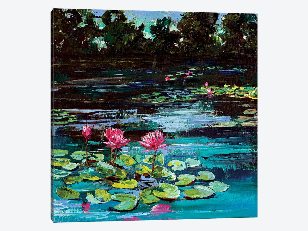 Pond With Water Lilies by Valeria Luchistaya 1-piece Canvas Art