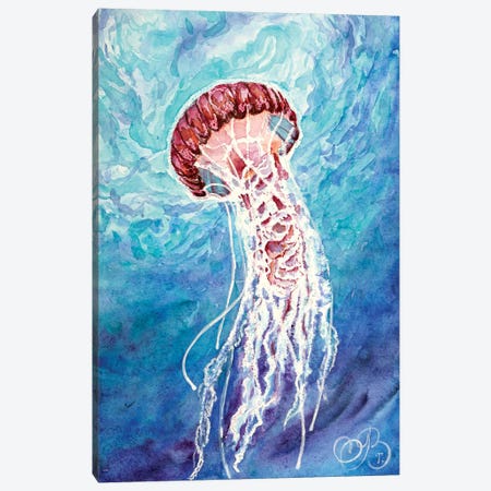 Jellyfish Canvas Print #VLC24} by Valeria Luchistaya Canvas Art Print