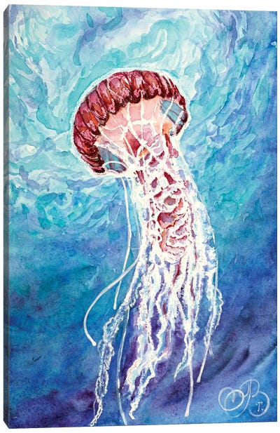 Jellyfish Canvas Art Print - Valeria Luchistaya