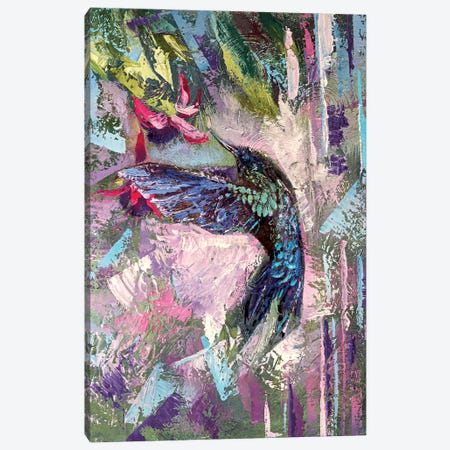 Hummingbird Canvas Print #VLC31} by Valeria Luchistaya Canvas Art Print