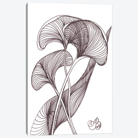 Graphic Floral Canvas Print #VLC36} by Valeria Luchistaya Canvas Art