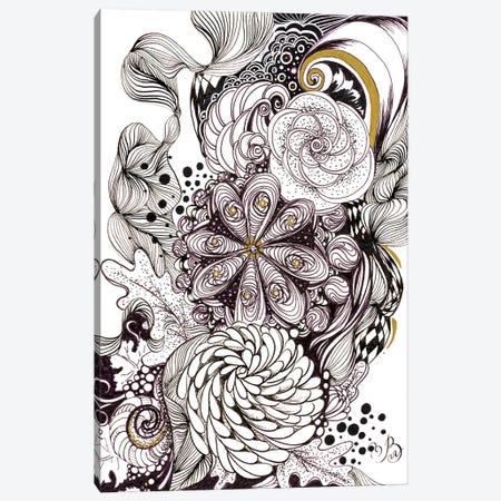 Graphic Blooming Garden Canvas Print #VLC40} by Valeria Luchistaya Canvas Artwork