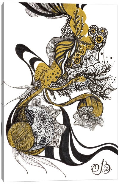 Graphic Fantastic Flowers Canvas Art Print - Valeria Luchistaya