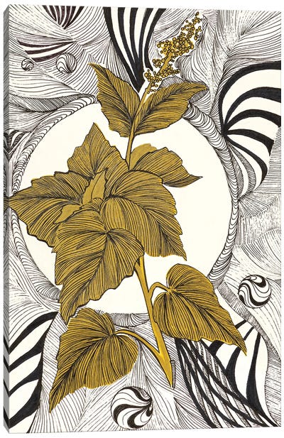 Graphic Nature Plant Canvas Art Print - Valeria Luchistaya