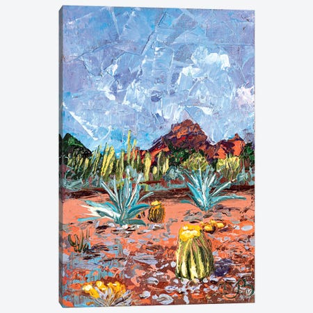 Blooming Arizona Canvas Print #VLC5} by Valeria Luchistaya Canvas Wall Art