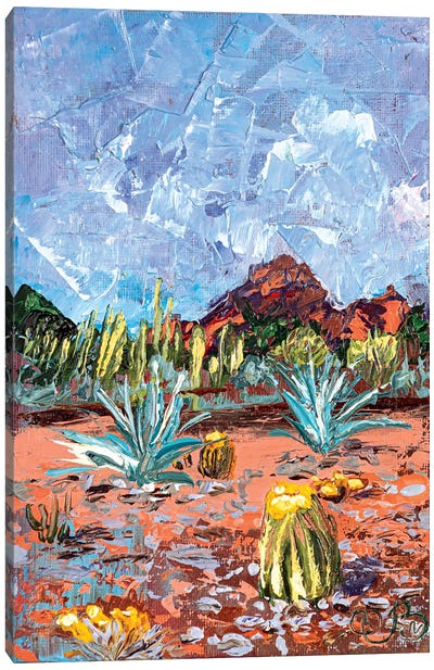 Blooming Arizona Canvas Art Print - Valeria Luchistaya