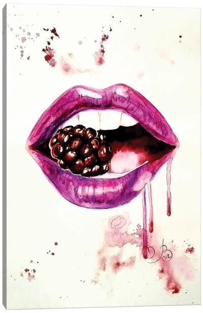 Blackberry Canvas Art Print - Berry Art