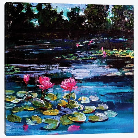 Lily Pond Canvas Print #VLC71} by Valeria Luchistaya Canvas Print