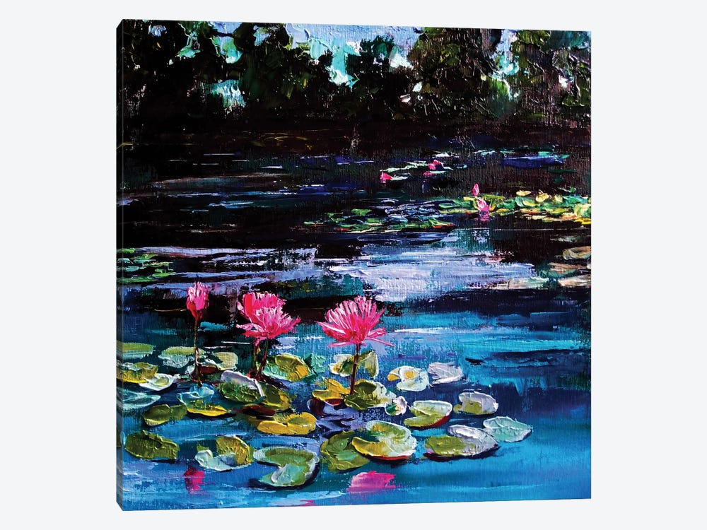 Lily Pond by Valeria Luchistaya 1-piece Canvas Art