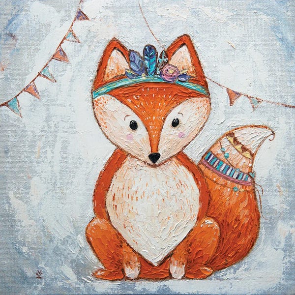 Foxes: Fox And Flags by Vlada Koval