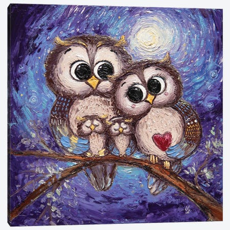 Good Owls Canvas Print #VLK15} by Vlada Koval Canvas Art