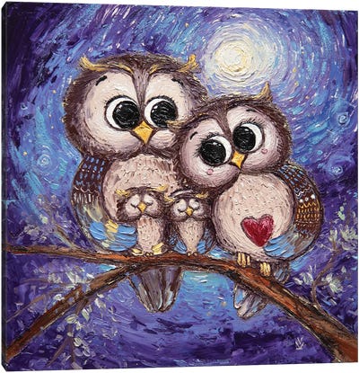 Good Owls Canvas Art Print - Vlada Koval