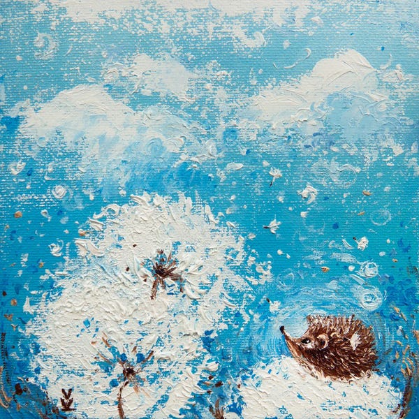 Hedgehogs: Hedgehog And Dandelions by Vlada Koval