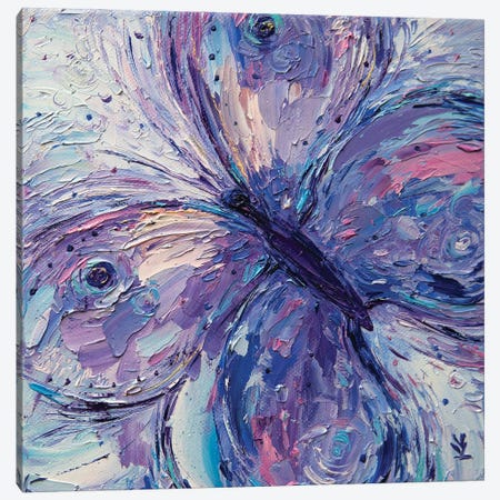 Purple Butterfly Canvas Print #VLK27} by Vlada Koval Canvas Art Print