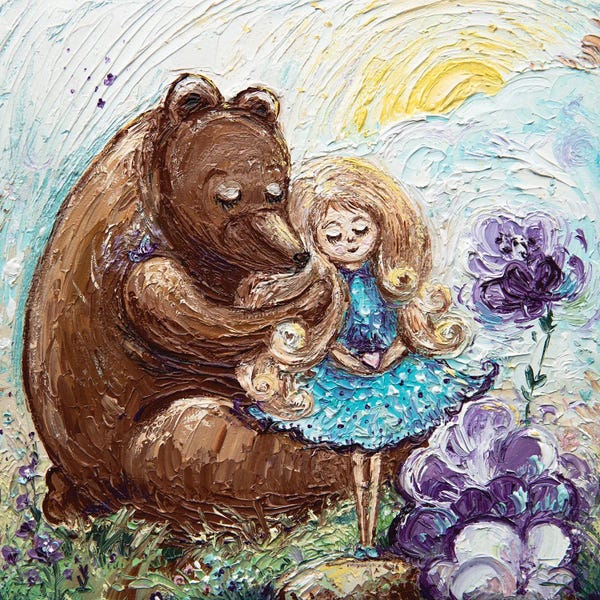 Vlada Koval: Bear And Baby by Vlada Koval