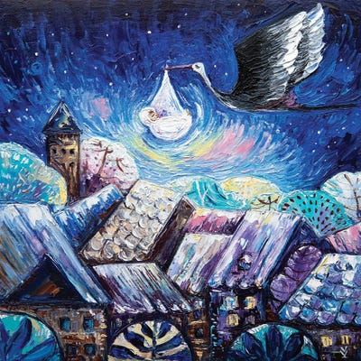 Stork by Vlada Koval art print