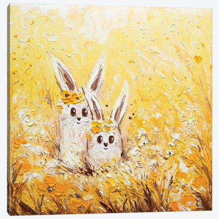 Sun Hares Canvas Print #VLK32} by Vlada Koval Canvas Art Print