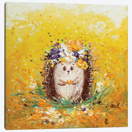 Sunny Hedgehog Canvas Print #VLK33} by Vlada Koval Art Print