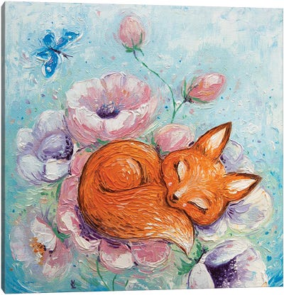 Tender Fox Canvas Art Print - Vlada Koval