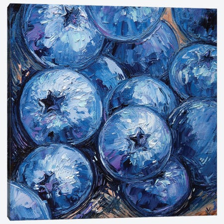 Blueberry Canvas Print #VLK42} by Vlada Koval Canvas Artwork