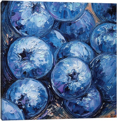 Blueberry Canvas Art Print - Berry Art