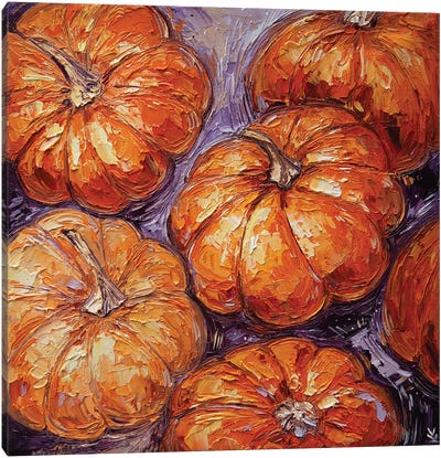 Pumpkin Canvas Art Print - Thanksgiving Art