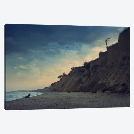 Lonely Evening At The Seaside Canvas Print #VLR16} by ValeriX Canvas Print