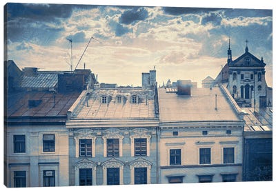 Morning Over The Old City Canvas Art Print - ValeriX
