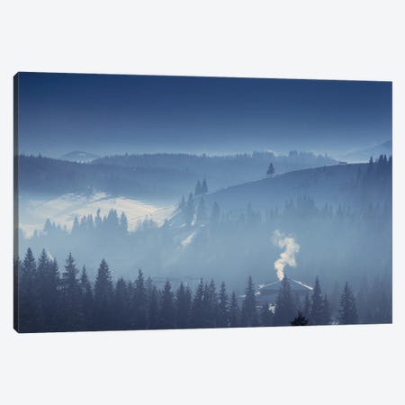 Winter Morning Canvas Print #VLR44} by ValeriX Canvas Wall Art