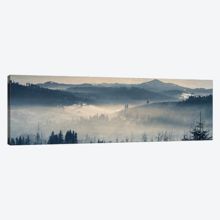 Frosty Twilight In The Mountains Canvas Print #VLR45} by ValeriX Canvas Artwork