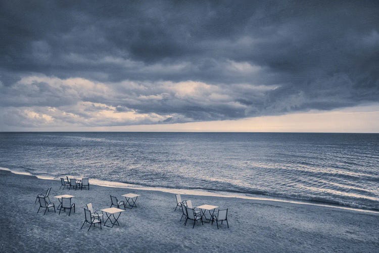 There Are Many Empty Seats In The Coastal Cafe Before The Storm