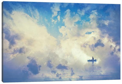 Floating In The Clouds Canvas Art Print - ValeriX