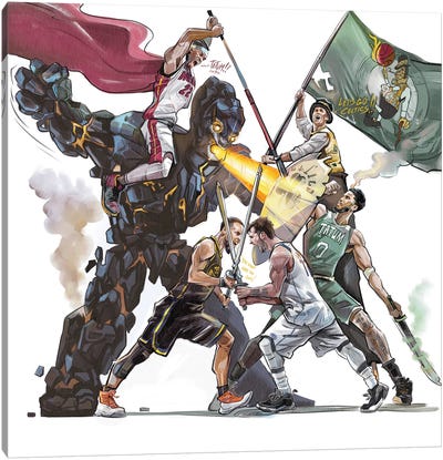 Clash Of The Titans Canvas Art Print - Vladislavs Lakše