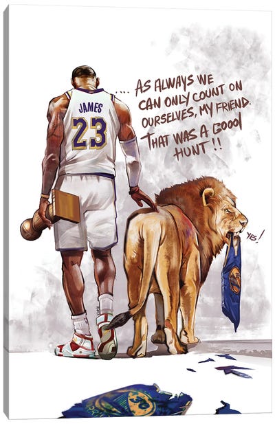 After Successful Hunting Canvas Art Print - LeBron James