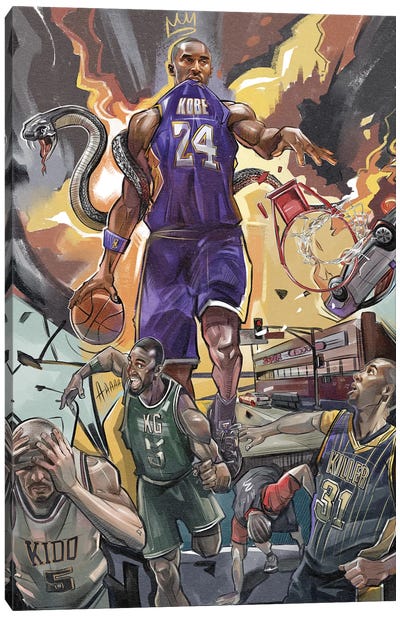Lakezilla Canvas Art Print - Basketball Art
