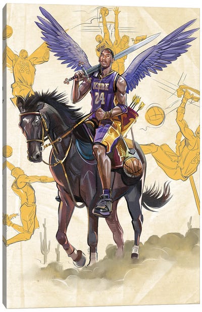 Angel Of Los Angeles Canvas Art Print - Basketball Art