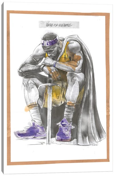Waiting For The New Battle Canvas Art Print - LeBron James