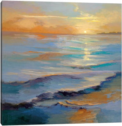 Ocean Overture Canvas Art Print - Beach Sunrise & Sunset Art