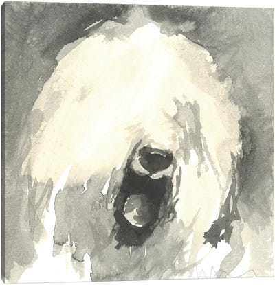 Sepia Modern Dog IX Canvas Art Print