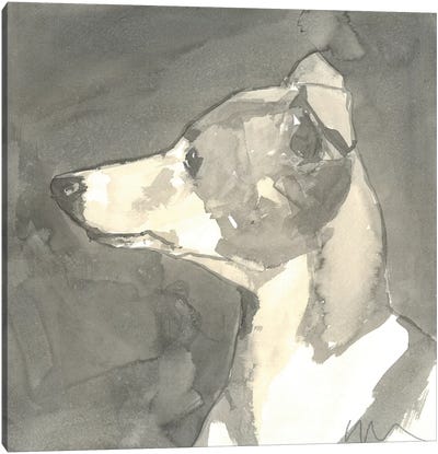 Sepia Modern Dog VII Canvas Art Print