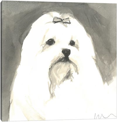 Sepia Modern Dog VIII Canvas Art Print