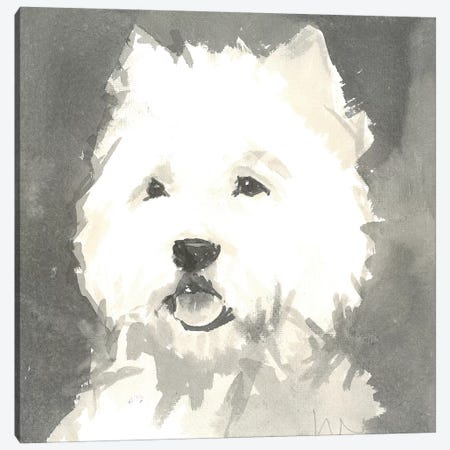 Sepia Modern Dog X Canvas Print #VMD15} by A Very Modern Dog Canvas Wall Art