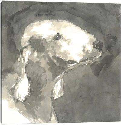 Sepia Modern Dog I Canvas Art Print